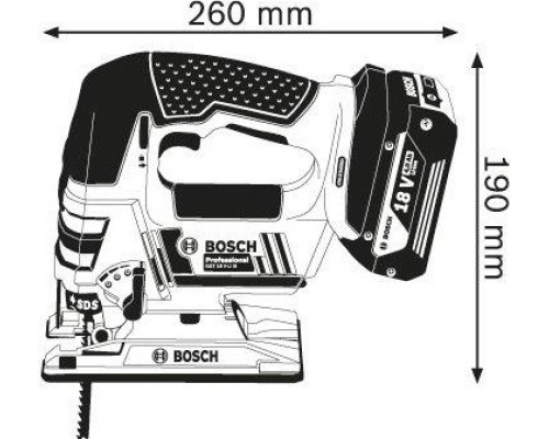 Лобзик аккумуляторный BOSCH GST 18 V-LI B [0615990M43] 1х4,0Ач, картон