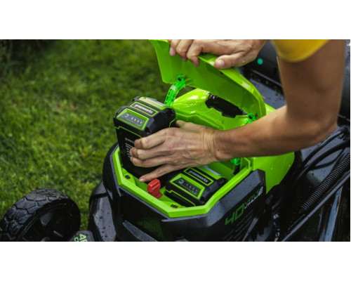 Газонокосилка аккумуляторная GREENWORKS GD40LM46SP 40V, самоходная, б/щ, АКБ 8Ач и ЗУ 2506807UH купить с доставкой и официальной гарантией