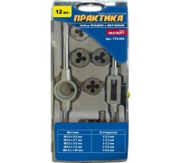 Набор метчиков и плашек ПРАКТИКА  12 шт. 779-455