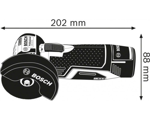 Углошлифовальная машина BOSCH GWS 12V-76 бесщеточная [06019F2002] 2х2,5Ач, кейс L-Boxx