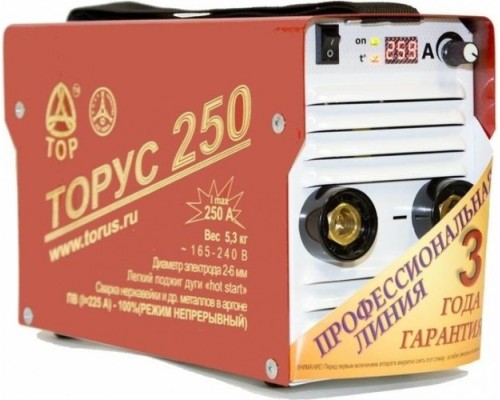 Сварочный инвертор ТОРУС 250 + комплектом проводов [95566022]