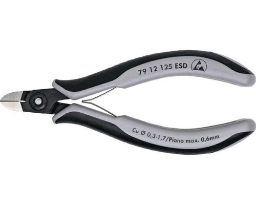 Бокорезы KNIPEX 7912125ESD прецизионные esd для тонких работ 125 мм, антистат [KN-7912125ESD]