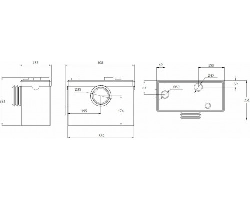 Установка канализационная UNIPUMP SANIVORT 605 M 55972