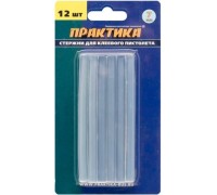 Стержень клеевой ПРАКТИКА  белый, прозрачный, 7х100 мм, 12шт. 641-572