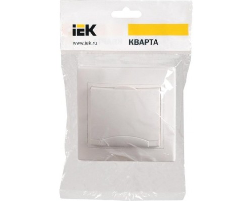 Розетка IEK Кварта РСб10-3 1-м сп 16а ip20 с заземл. с крышкой бел. [ERK15-K01-16-DM]