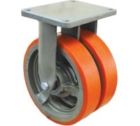 Колесная опора большегрузная EMES EW02 VBP 250 не поворотная, полиуретан, 140х175 мм, обод чугун [EW02 VBP 250]