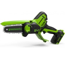Пила цепная аккумуляторная GREENWORKS GD24CSMNX 24V, 15см бесщеточная, без АКБ и ЗУ 2008707