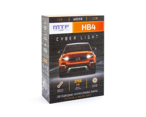 Лампа светодиодная MTF LIGHT CYBER LIGHT, HB4(9006), 12V, 45W, 3750lm, 6000K кулер DPB4K6