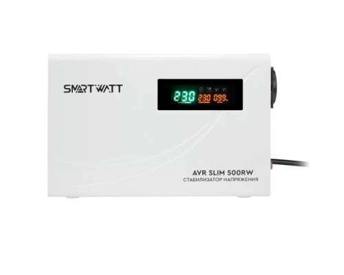 Стабилизатор напряжения однофазный SMARTWATT AVR SLIM   500RW настенный [AVR SLIM 500RW]