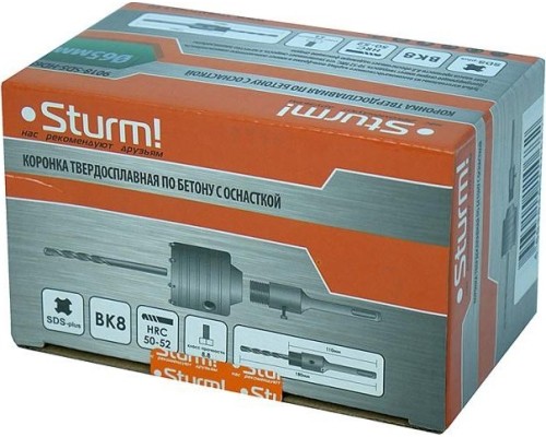 Коронка буровая SDS-plus STURM 9018-SDS-HD65 кольцевая 65 мм (с центр. cверлом, хвостовик)