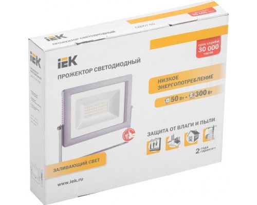 Прожектор IEK СДО 07-50 IP65 6500K серый [LPDO701-50-K03]