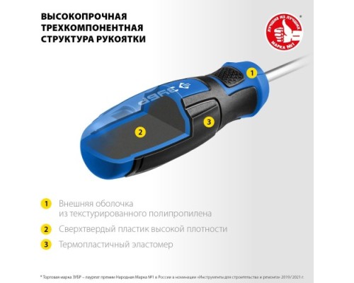 Отвертка ЗУБР Профессионал переставная sl6 / ph2 [25029]