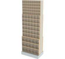 Стойка СТЕЛЛА-ТЕХНИК  бежевая двусторонняя напольная (600х380х1650) 406-05-06-03-B