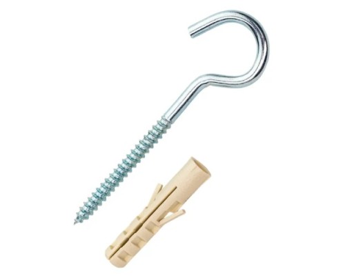Шуруп-полукольцо SORMAT 5х60 с дюбелем NAT 8 (4 шт.) 9630290562 Шуруп-полукольцо SORMAT 5х60 с дюбелем NAT 8 (4 шт.) 9630290562