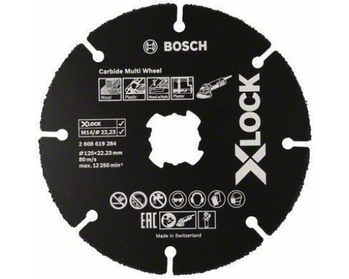 Твердосплавный диск универсальный X-LOCK BOSCH 125х22.2 мм Multi Wheel [2608619284]