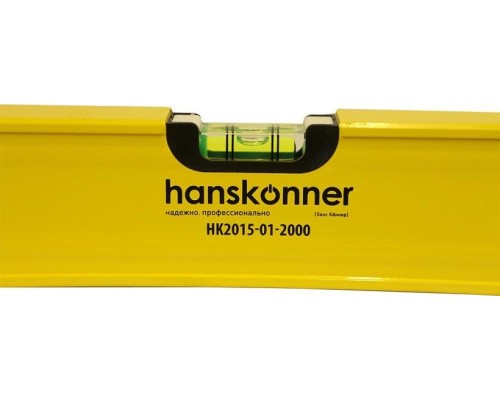 Уровень строительный HANSKONNER HK2015-01-2000 алюм. 2000мм, 3 колбы, магнит