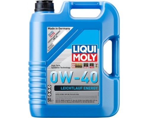 Масло моторное LIQUI-MOLY SAE 0W40 Leiсhtlauf Energy 5 л 39036 синтетическое [39036]