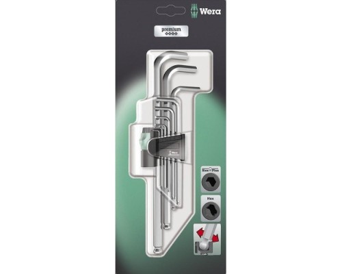 Набор шестигранников WERA 950 PKLS/9 SM SB 9 предметов WE-073594 [WE-073594]