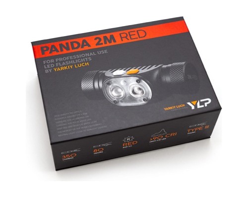 Фонарь ЯРКИЙ ЛУЧ PANDA 2M-RED YLP налобный Sams.LH351D [4606400011330]