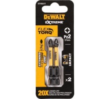 Бита для заворачивания ударная DeWALT РZ2х57 мм (2шт) IMPACT TORSION DT70531T [DT70531T-QZ]