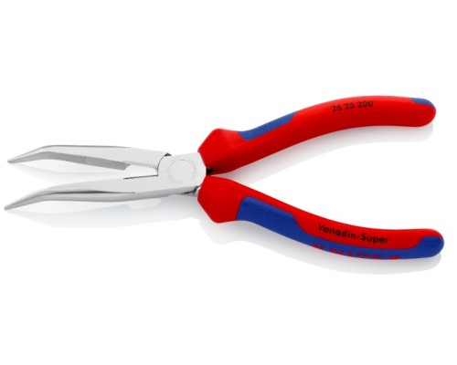 Длинногубцы KNIPEX KN-2625200TBK с режущими кромками, губки 40°, 200 мм