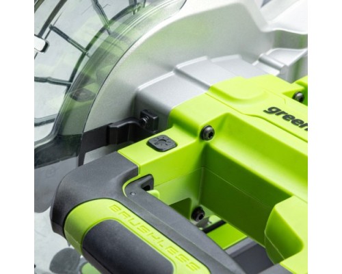 Пила торцовочная аккумуляторная GREENWORKS GD24MS216, без АКБ и ЗУ с протяжкой 1501707 Пила торцовочная аккумуляторная GREENWORKS GD24MS216, без АКБ и ЗУ с протяжкой 1501707