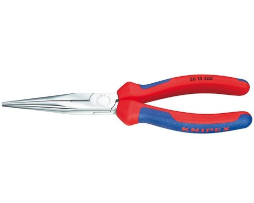 Длинногубцы KNIPEX KN-2615200TBK с режущими кромками, 200 мм