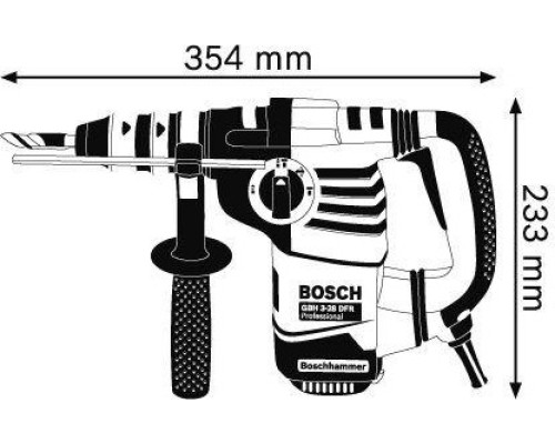 Перфоратор сетевой BOSCH GBH 3-28 DFR [061124A000] Кейс