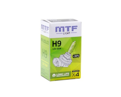 Лампа галогеновая MTF LIGHT H9 12V 65W LONG LIFE x4 HS1209