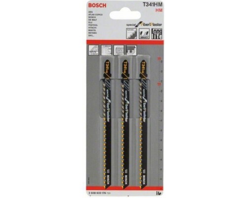 Пилки универсальные BOSCH T341HM (3шт.) Carbide Technology [2608633176]