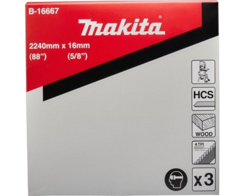 Пила кольцевая по дереву MAKITA B-16667 2240х0,5х16х4tpi 3 шт.