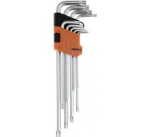 Набор ключей TORX AV Steel AV-369309 экстрадлинных с отверстием th10-th50 9 предм.