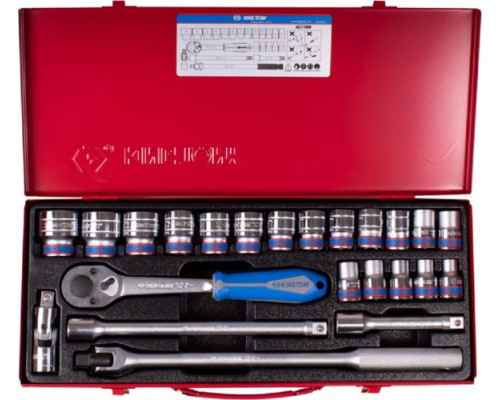 Набор головок 1/2" KING TONY 4031MR, 10-32 мм, 23 предмета