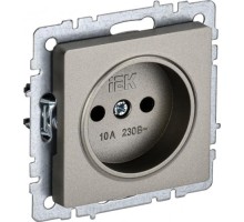 Розетка IEK BRITE РС10-1-0 10а без защ. шторок шампань BR-R10-10-K37