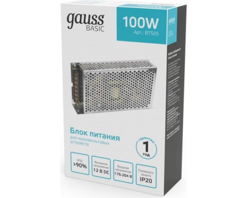 Блок питания GAUSS BT505 Basic 12V 100W IP20