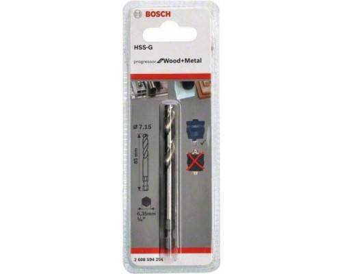 Центрирующее сверло BOSCH 7,15х85 мм HSS-G PRO [2608594254]