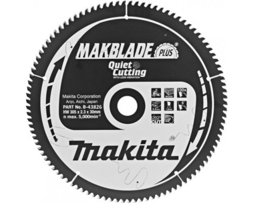 Пильный диск по дереву MAKITA 305x30x1.8x100T для makblade plus [B-43826]