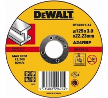 Отрезной круг по металлу DeWALT 125х2.8x22.2 мм A24RBF DT42310Z-QZ [DT42310Z-QZ]