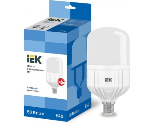 Лампа светодиодная IEK HP 50Вт 230В 6500К E40 [LLE-HP-50-230-65-E40]