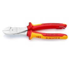 Бокорезы диэлектрические KNIPEX KN-7406200TBK особо мощные vde, 200 мм, хром, 2-комп. ручки