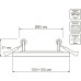 Потолочный светодиодный светильник GAUSS BL120 backlight кв 3+3w 350lm 3000k 3 реж.