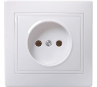 Розетка IEK Кварта 1-м сп 10а ip20 без заземл. бел. ERK13-K01-10-DM