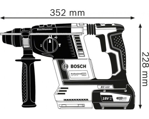 Перфоратор аккумуляторный BOSCH GBH 18 V-26 бесщеточный [0615990M3N] 1х8,0 Ач, картон