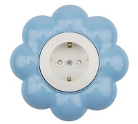 Розетка Kranz KR-78-0628 одноместная HAPPY с/у, с зазем.
