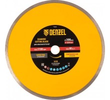 Алмазный диск для резки керамики Denzel сплошной, супертонкий, 300х25,4 мм, мокрый рез 73164