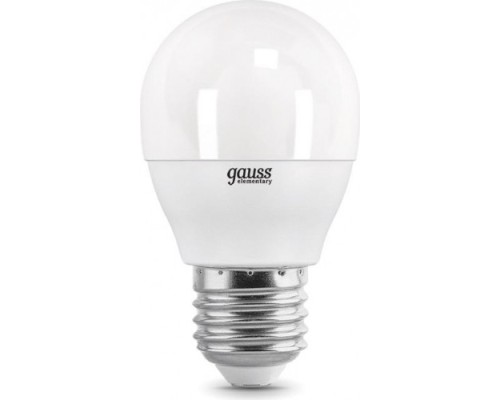 Лампа светодиодная GAUSS Шар elementary шар 8w 540lm 4100k е27 led [53228]