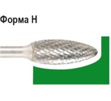 Бор-фреза по металлу  D.BOR форма Н язык пламени  9,6*19,0/64,0 хв. 6 мм 9f-17096k02d [W-040-9F-17096K02D]