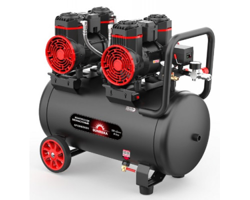 Компрессор поршневой безмасляный малошумный SUNREKA GFC510/50DS 216116