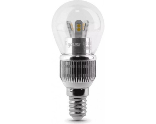 Лампа светодиодная GAUSS Globe-dim led crystal clear 5w e14 4100k диммируемая [HA105201205-D]