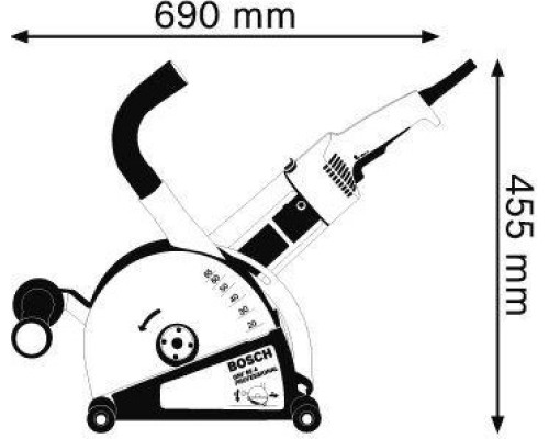 Штроборез сетевой BOSCH GNF 65 A [0601368708] Кейс